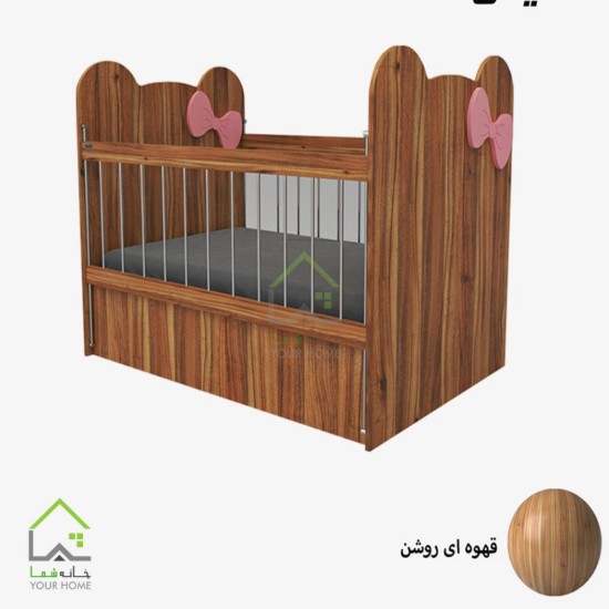 تختخواب کودک وکیوم پاپیون صورتی