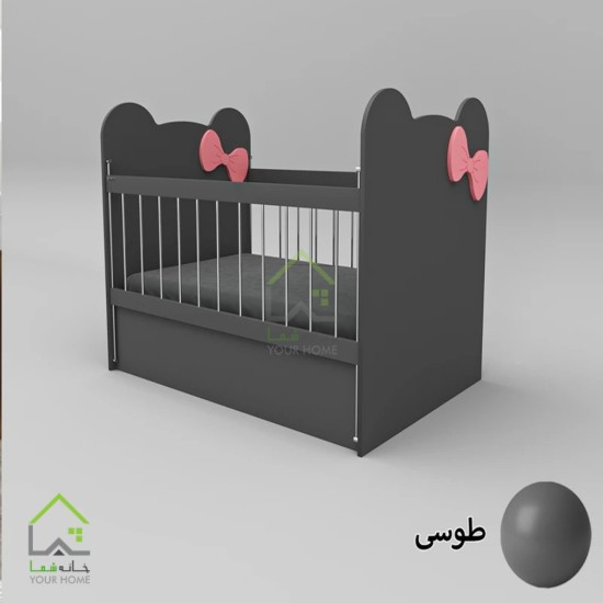 تختخواب کودک وکیوم پاپیون صورتی