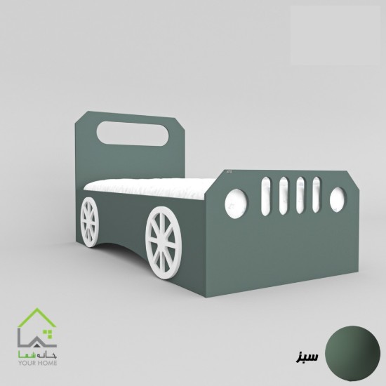 تختخواب پسرانه مدل ماشین سبز