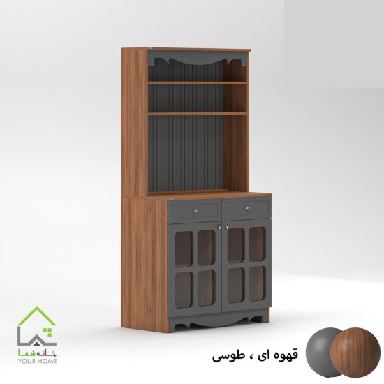 کافی بار روستیک طوسی و قهوه ای
