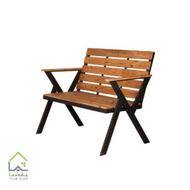 نیمکت دونفره تلفیقی چوب و فلز