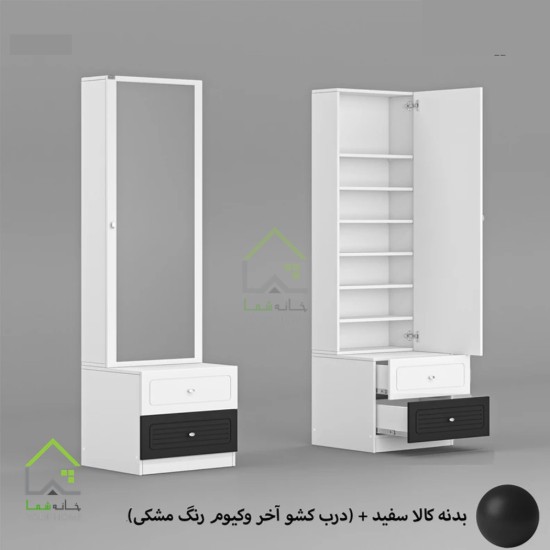 میز آرایشی کمدی سفید سبز