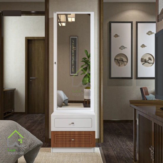 میز آرایشی کمدی سفید سبز