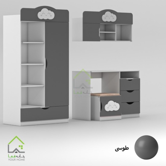 کمد تلفیقی کودک و نوجوان سفید