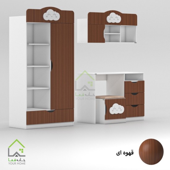 کمد تلفیقی کودک و نوجوان سفید