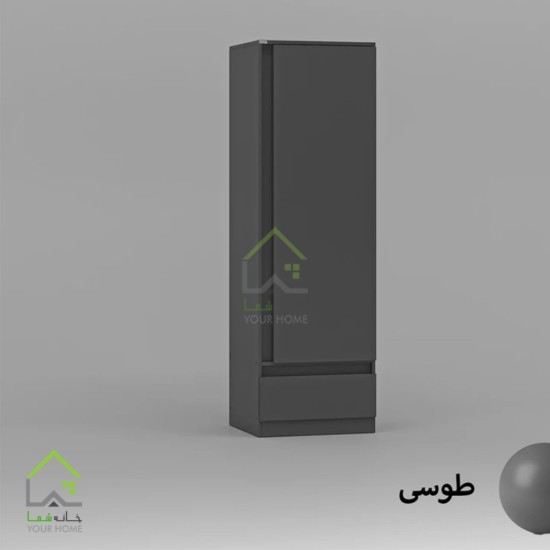 کمد لباس ساده تک کشو چند رنگ ( طوسی-سفید)