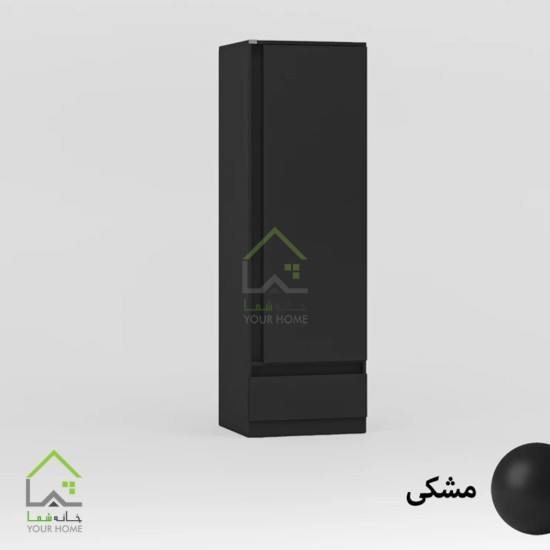 کمد لباس ساده تک کشو چند رنگ ( طوسی-سفید)