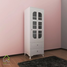 کمد لباس با طراحی ساده و کاربردی سفید