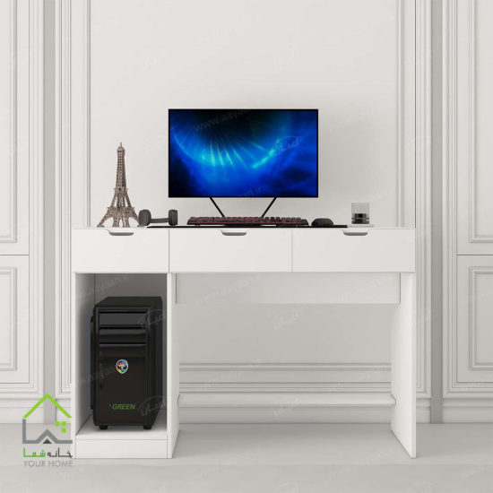میز کامپیوتر کاربردی سفید