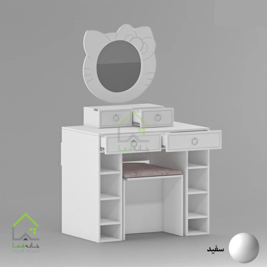 میز آرایش کیتی دخترانه صورتی