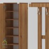 جاکفشی دو درب کمدی آینه دار قهوه ای روشن