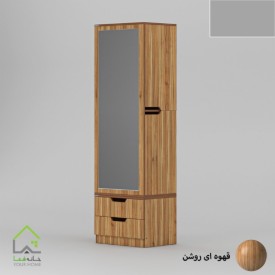 جاکفشی کمدی دسته سی ان سی قهوه ای روشن