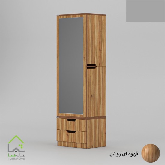 جاکفشی کمدی دسته سی ان سی قهوه ای روشن