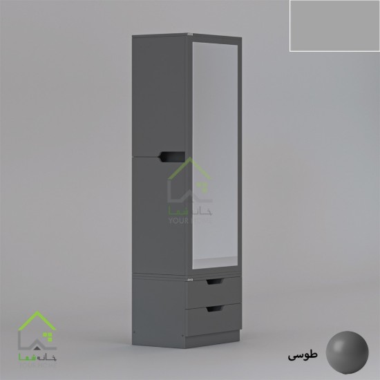 جاکفشی کمدی دسته سی ان سی قهوه ای روشن