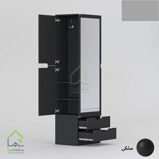 جاکفشی کمدی دسته سی ان سی قهوه ای روشن