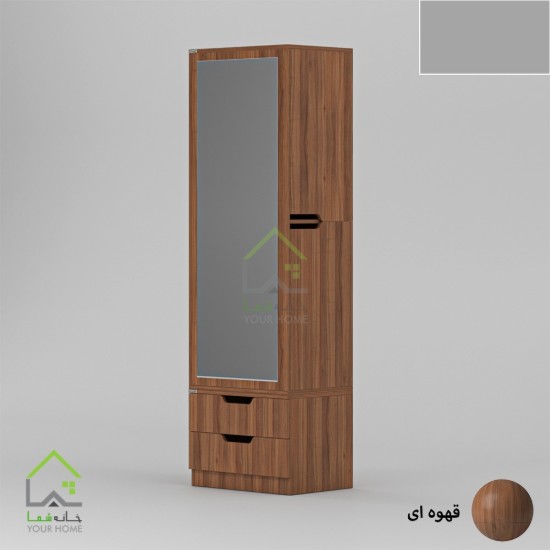 جاکفشی کمدی دسته سی ان سی قهوه ای روشن