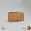 جاکفشی نشیمن دار  مدرن دو درب لمسه کرم بدنه قهوه ای روشن