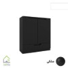 جاکفشی مدرن دو درب با لولای آرامبند مشکی