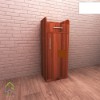 جاکفشی تک درب با دستگیره دو پیچ استیل گردویی