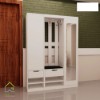 جاکفشی ایستاده دو تیکه درب کمدی سفید