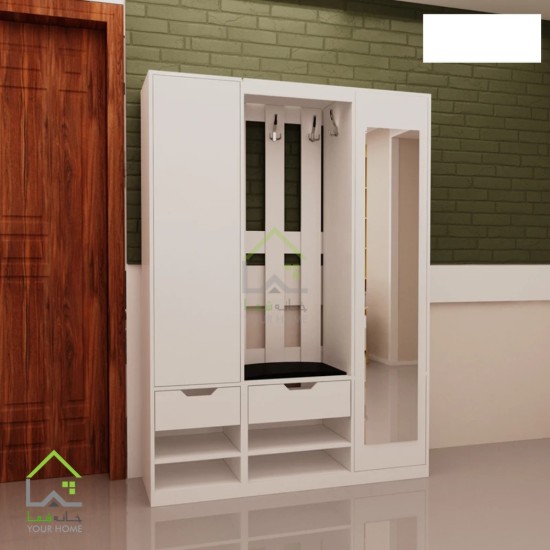 جاکفشی ایستاده دو تیکه درب کمدی گردویی