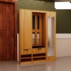 جاکفشی ایستاده دو تیکه درب کمدی دو رنگ