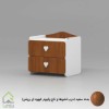 پاتختی مدرن سفید قهوه ای روشن