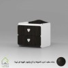 پاتختی مدرن سفید قهوه ای تیره