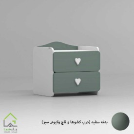 پاتختی مدرن سفید سبز