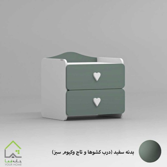 پاتختی مدرن سفید سبز