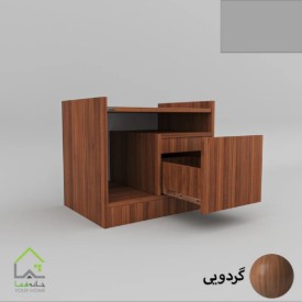 پاتختی مدرن کشو مخفی دستگیره مگنتی گردویی