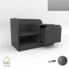 پاتختی مدرن شلف دار با دستگیره سی ان سی طوسی