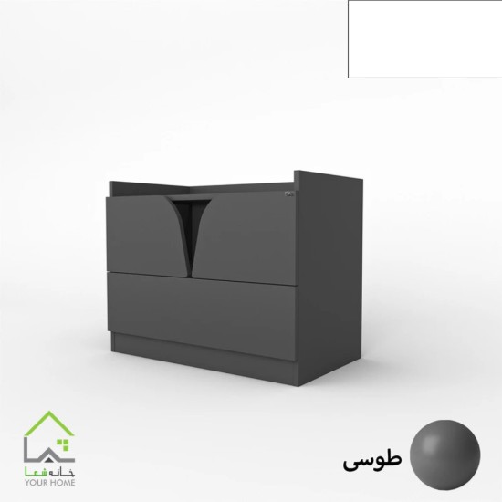 پاتختی ساده و مدرن درب کمدی دستگیره مگنتی طوسی