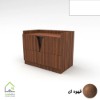 پاتختی ساده و مدرن درب کمدی دستگیره مگنتی قهوه ای