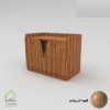 پاتختی ساده و مدرن درب کمدی دستگیره مگنتی قهوه ای روشن
