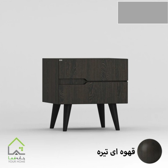 پاتختی مدرن پایه مخروطی دسته سی ان سی قهوه ای تیره