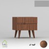 پاتختی مدرن پایه مخروطی دسته سی ان سی قهوه ای
