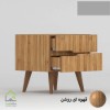 پاتختی مدرن پایه مخروطی دسته سی ان سی قهوه ای روشن