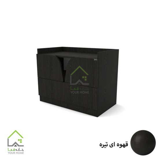 پاتختی ساده و مدرن درب کمدی دستگیره مگنتی دو رنگ