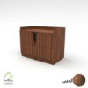 پاتختی ساده و مدرن درب کمدی دستگیره مگنتی گردویی