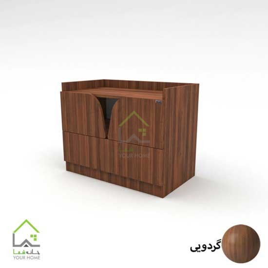 پاتختی ساده و مدرن درب کمدی دستگیره مگنتی دو رنگ