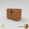 پاتختی ساده و مدرن درب کمدی دستگیره قهوه ای روشن