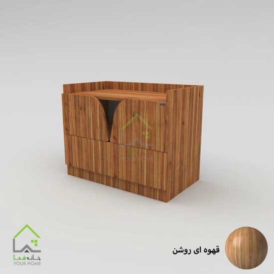 پاتختی ساده و مدرن درب کمدی دستگیره مگنتی دو رنگ