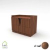پاتختی ساده و مدرن درب کمدی دستگیره قهوه ای