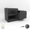 پاتختی مدرن شلف دار با دستگیره سی ان سی طوسی