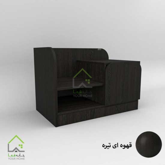پاتختی مدرن شلف دار با دستگیره سی ان سی دو رنگ