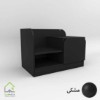 پاتختی مدرن شلف دار با دستگیره سی ان سی مشکی