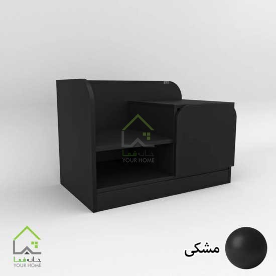 پاتختی مدرن شلف دار با دستگیره سی ان سی دو رنگ