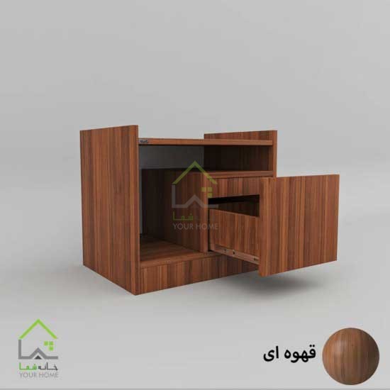 پاتختی مدرن کشو مخفی دستگیره مگنتی سفید