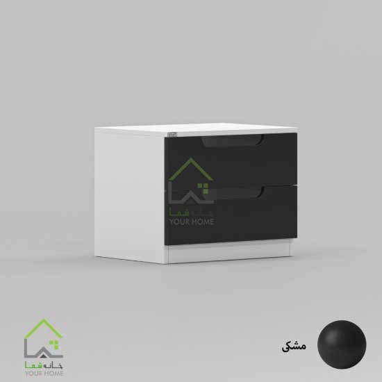 پاتختی مدرن دو کشو دسته سی ان سی طوسی